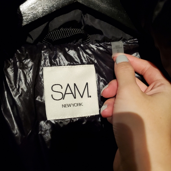 Sam NYC Millennium Matte Black Down Coat S - Picture 8 of 9